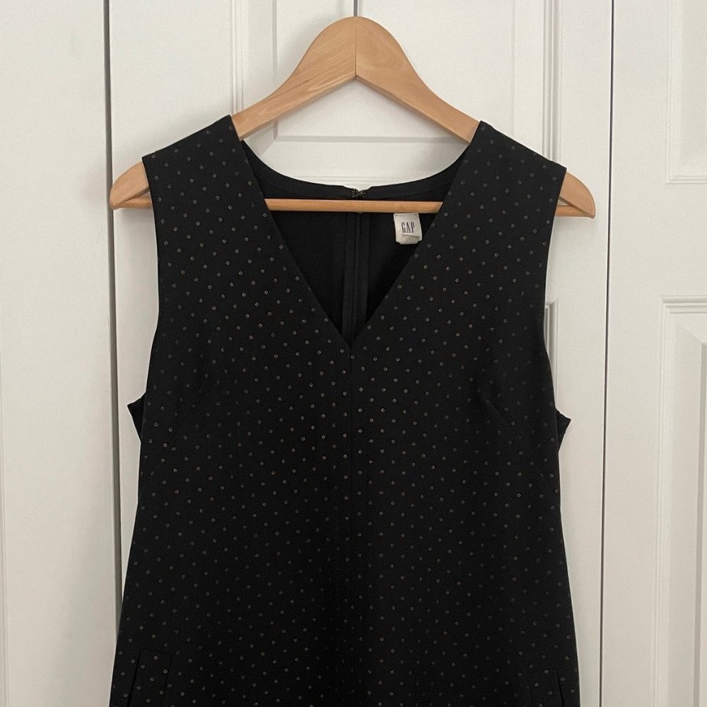 GAP Printed Black Jumper Dress